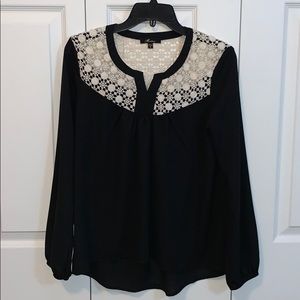 Cute black and lace shirt!